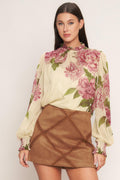ROMANTIC HERITAGE WOVEN TOP