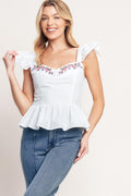 SWEETEST MOMENT WOVEN TOP