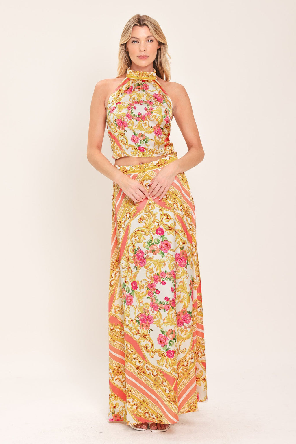 LUXE LOVE STORY WOVEN WOVEN CROP TOP