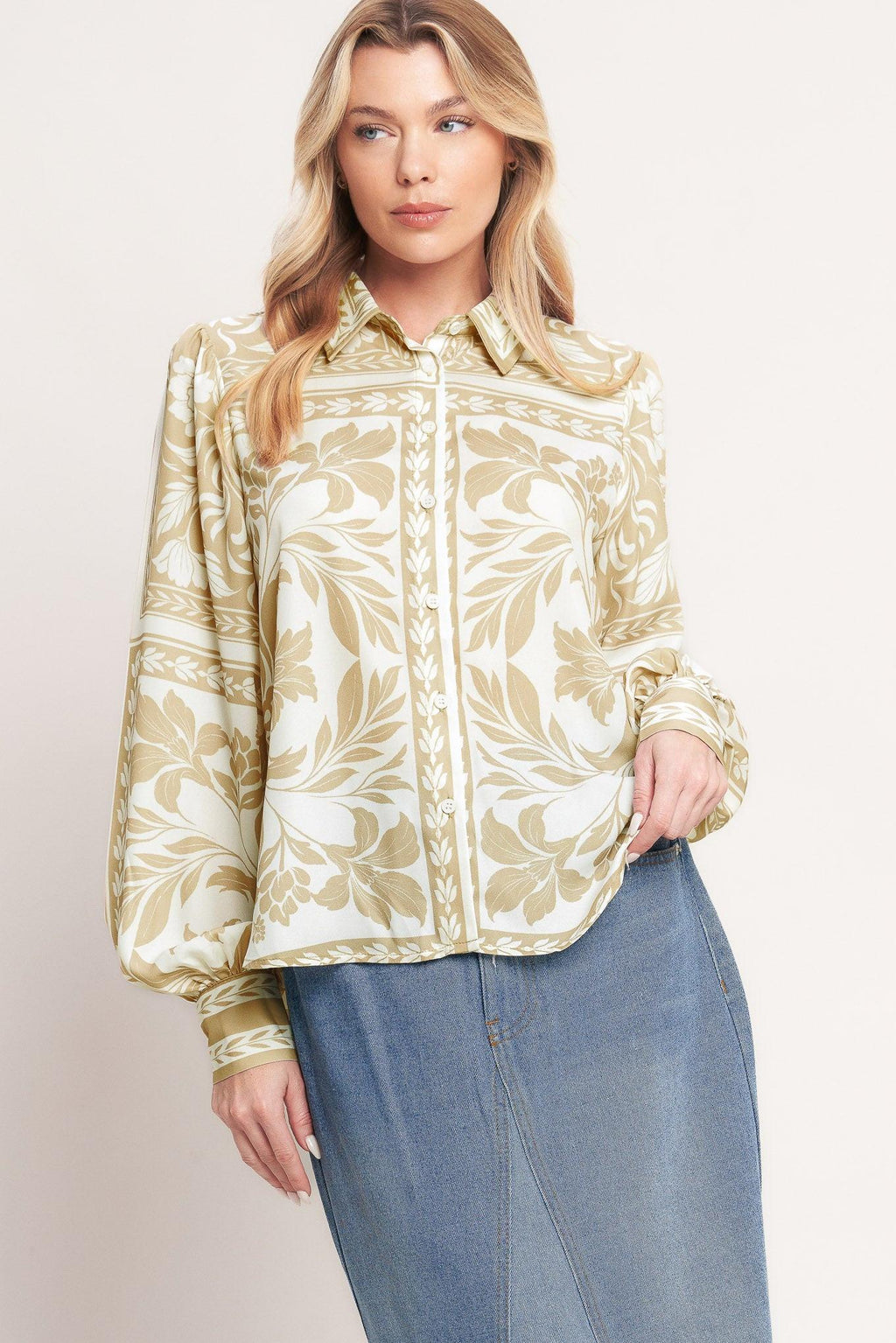 PALM BAZAAR WOVEN TOP