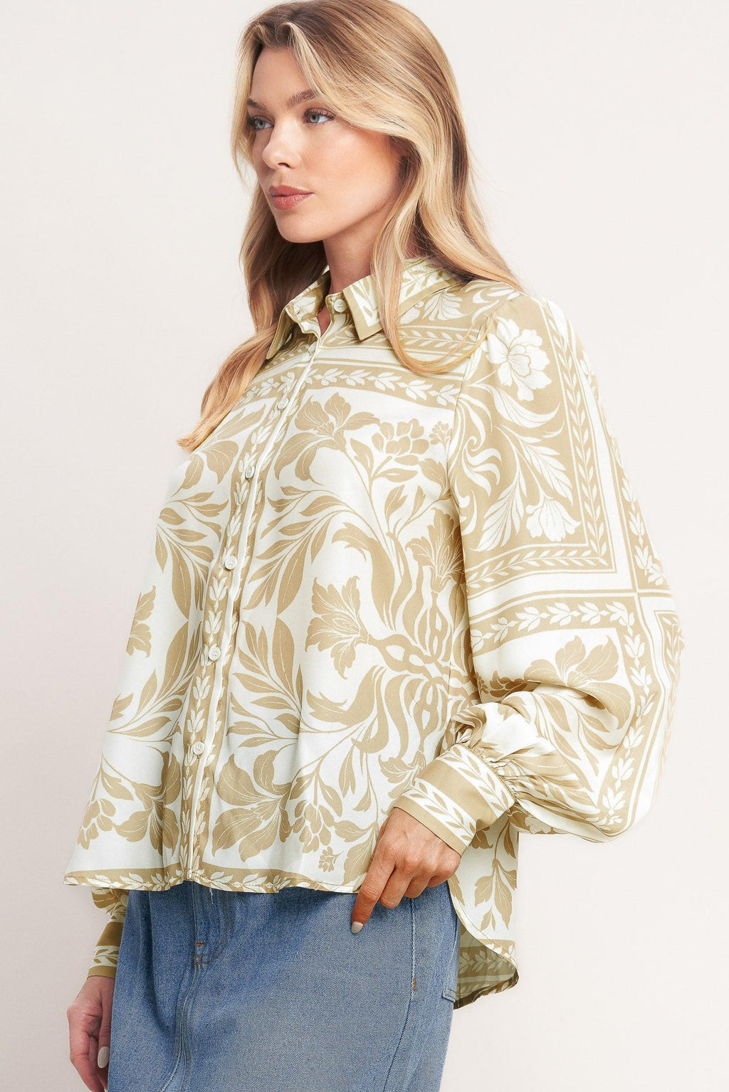PALM BAZAAR WOVEN TOP