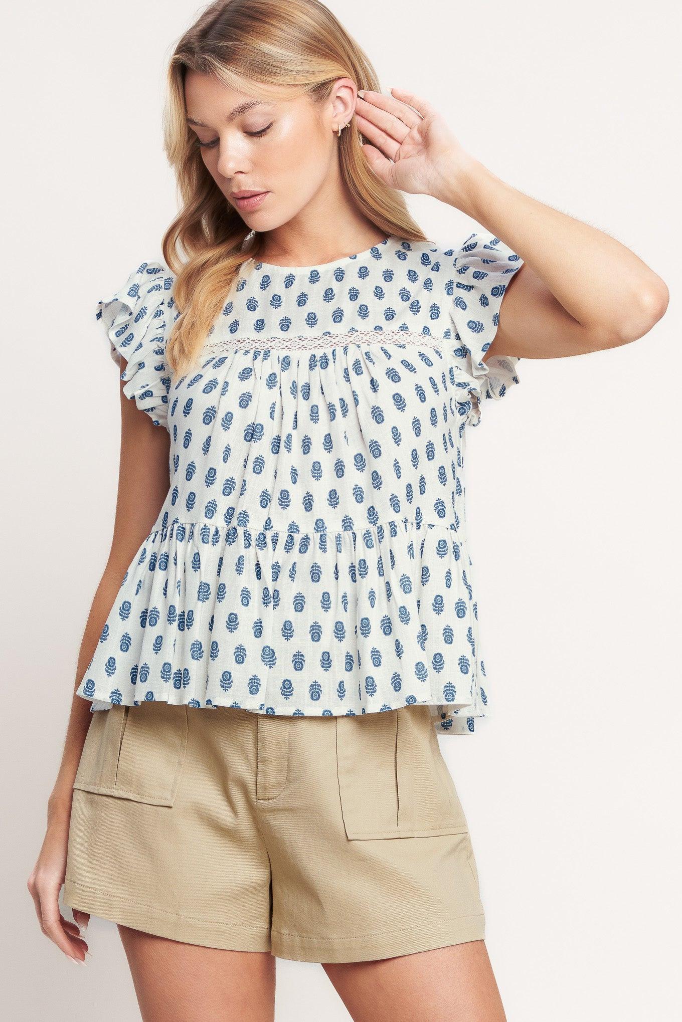EASY GOING WOVEN TOP