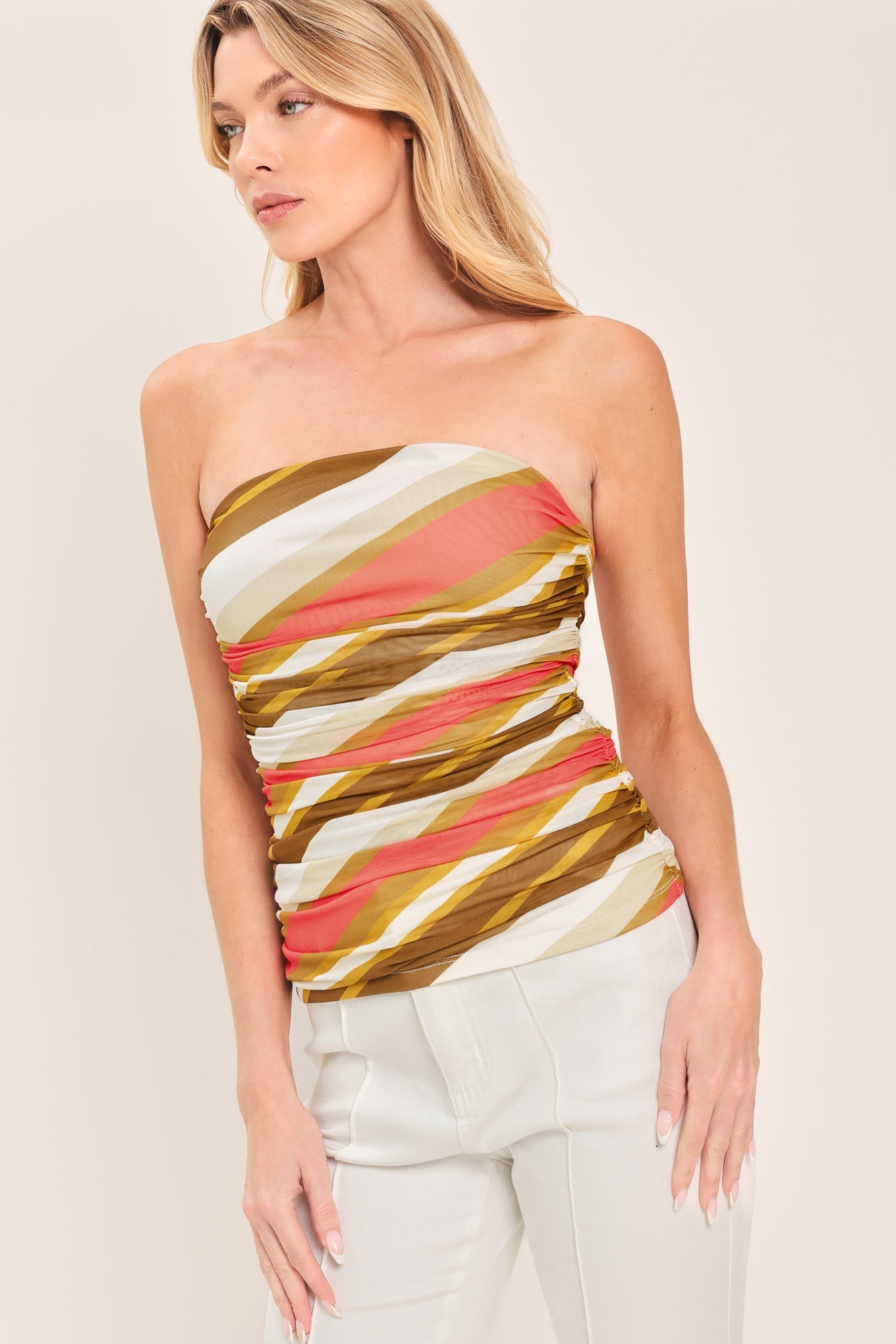 SUNKISSED MOOD POWER MESH TUBE TOP