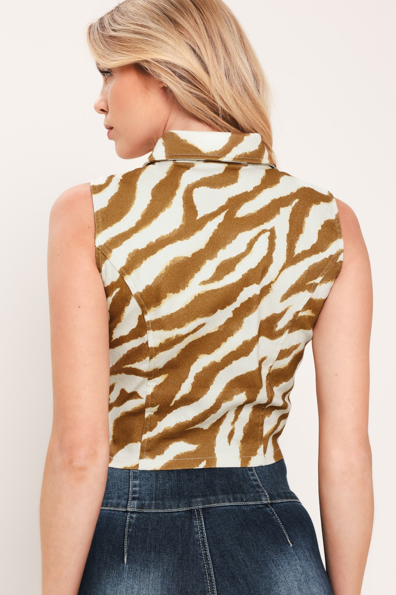 TERRA STRIPE WOVEN CROP TOP