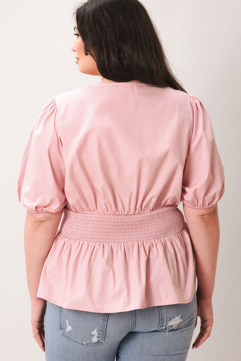 LOVELY CHARM PINK WOVEN TOP
