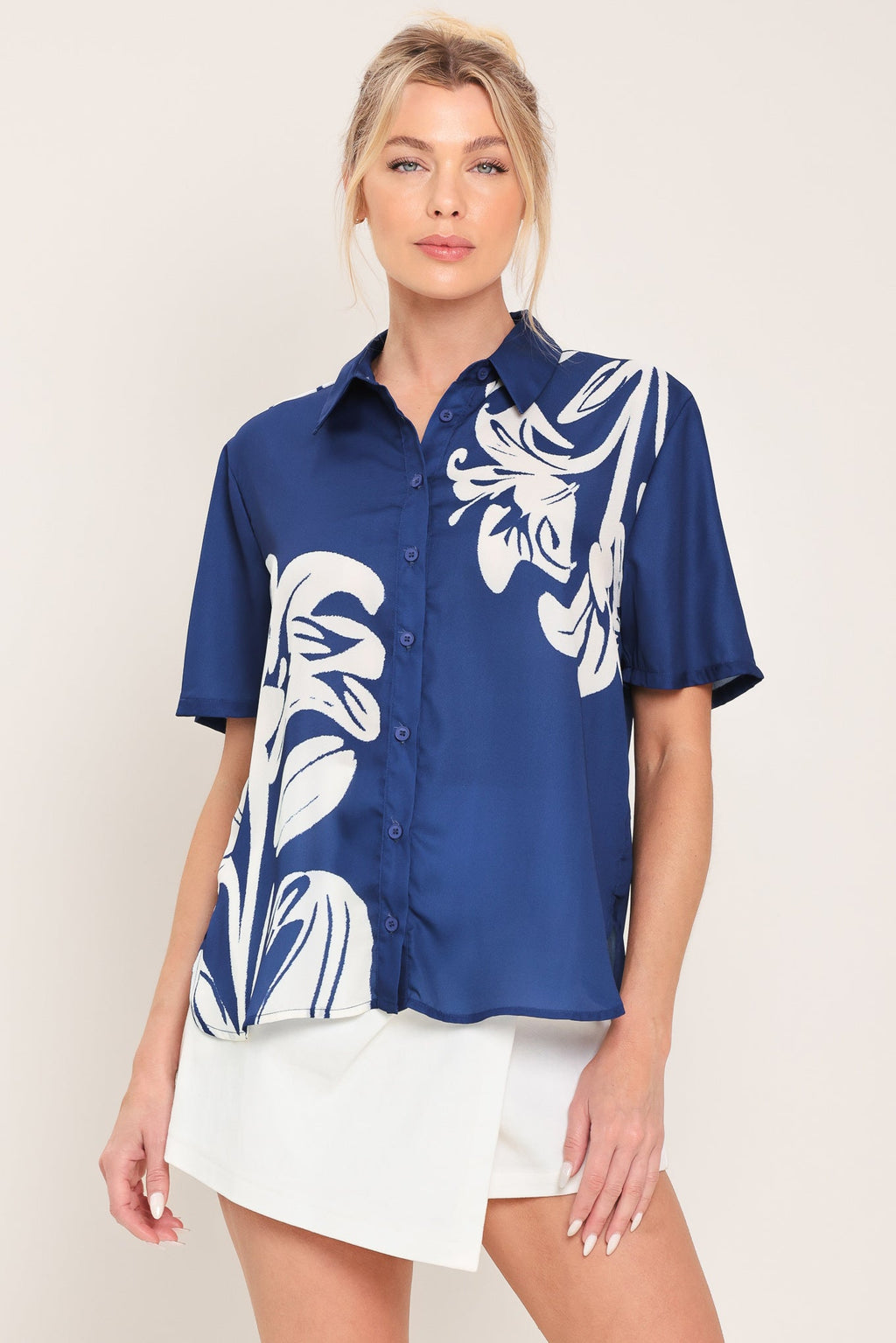 COASTAL BLOOM WOVEN TOP