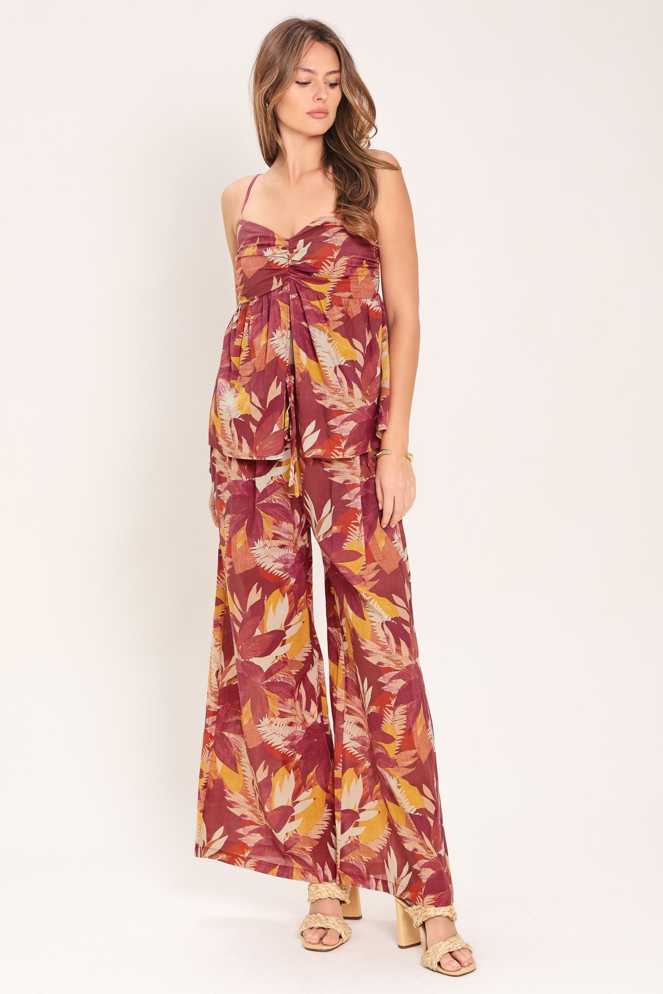 RESORT DREAM PALAZZO WOVEN TOP