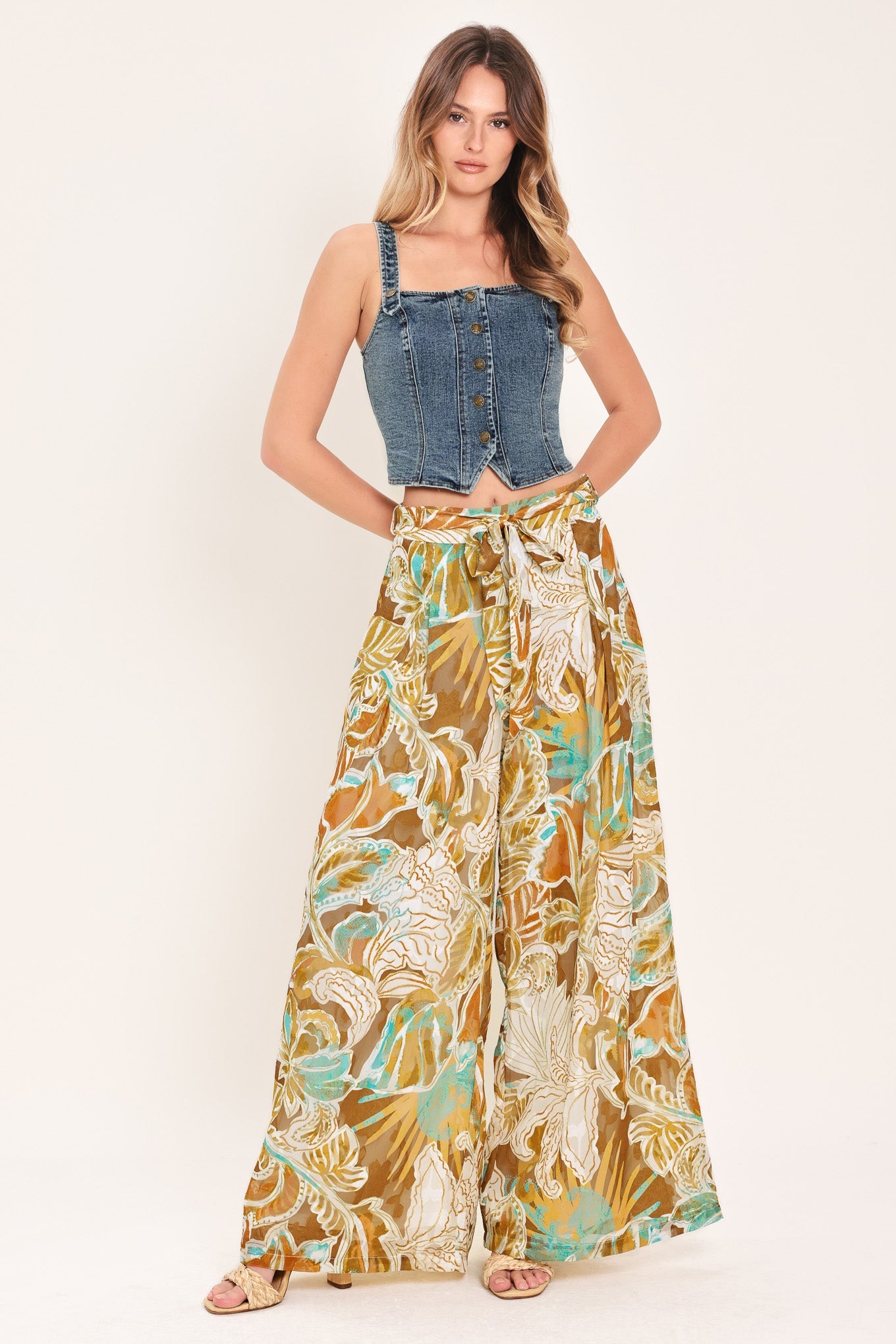 VINTAGE BLUE CORSET DENIM TOP