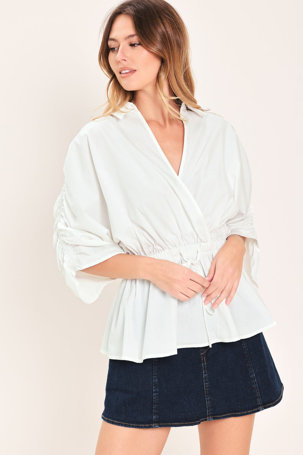 SEASIDE BREEZE WOVEN TOP