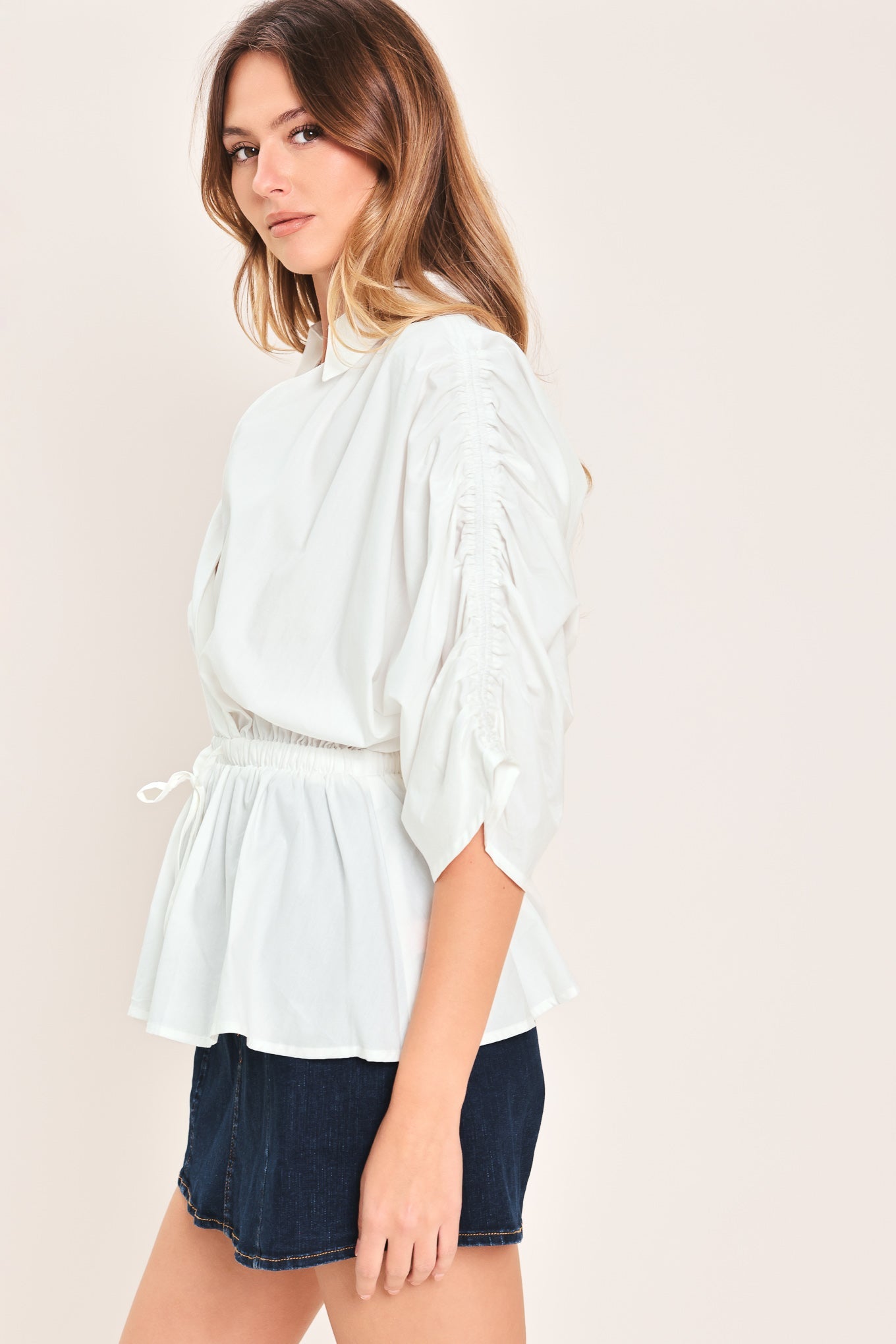 SEASIDE BREEZE WOVEN TOP