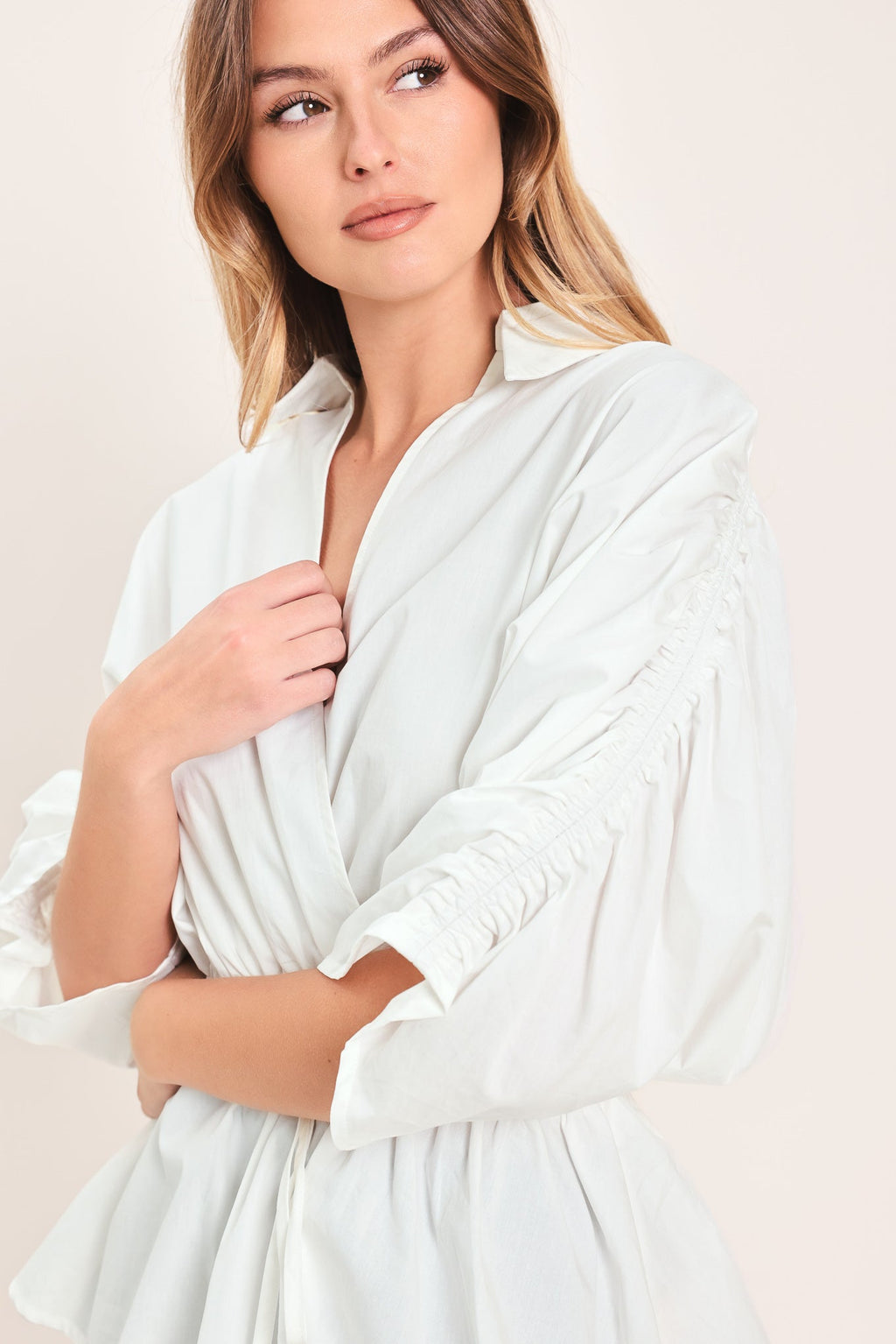 SEASIDE BREEZE WOVEN TOP