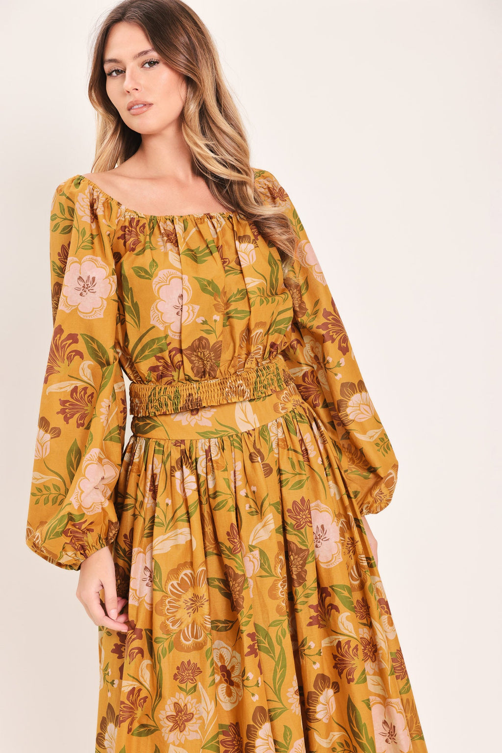 SUNSET GARDEN WOVEN TOP