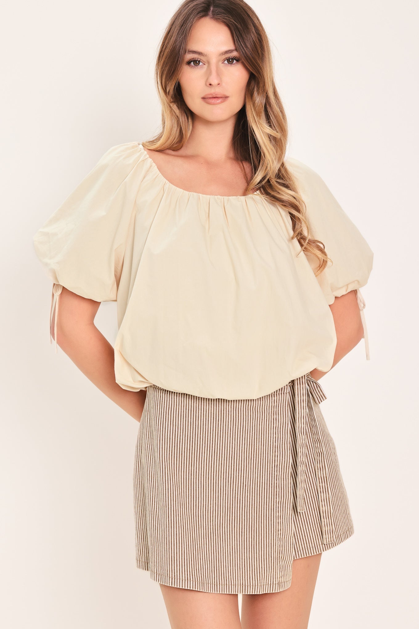 NATURAL CHARM WOVEN TOP