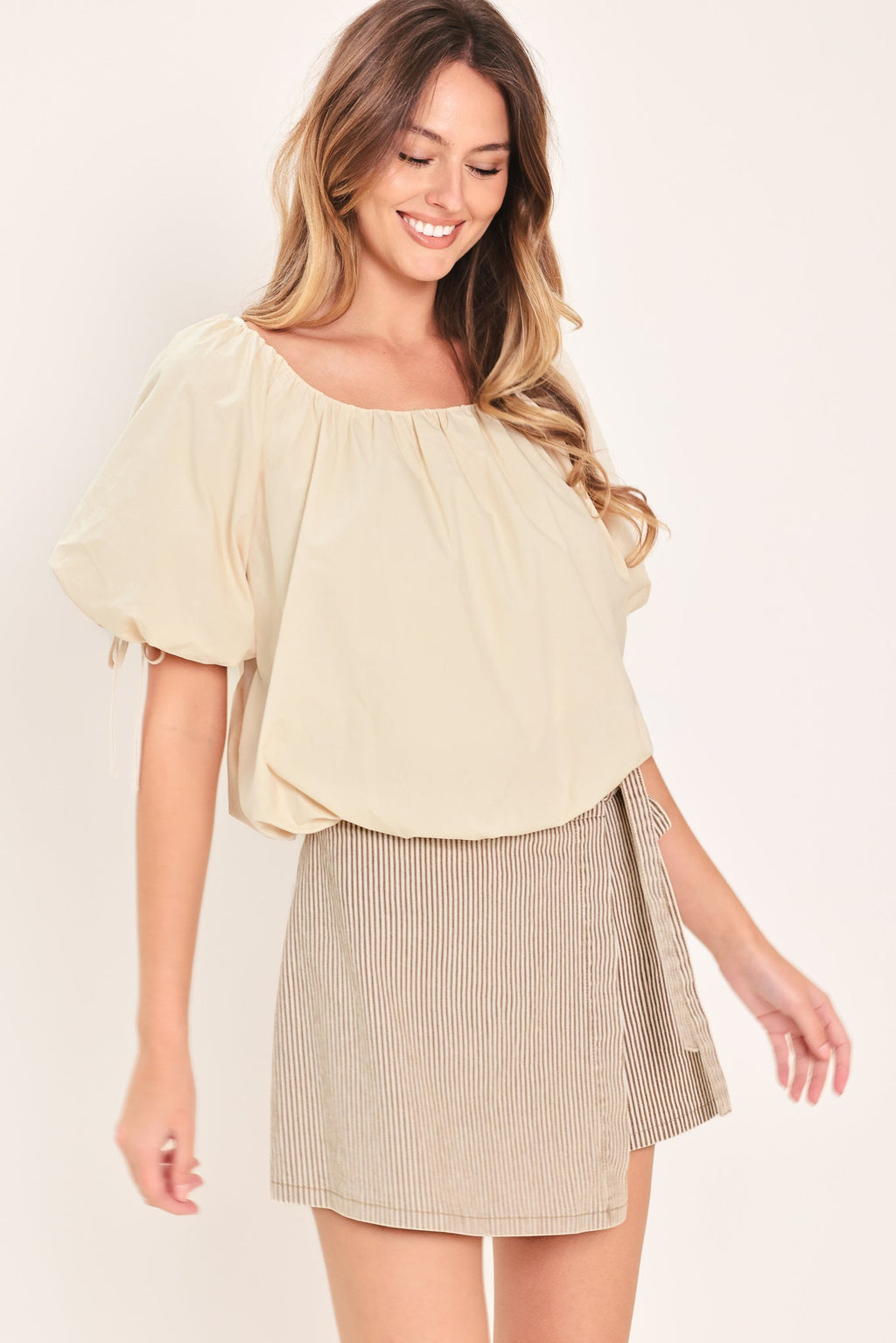 NATURAL CHARM WOVEN TOP