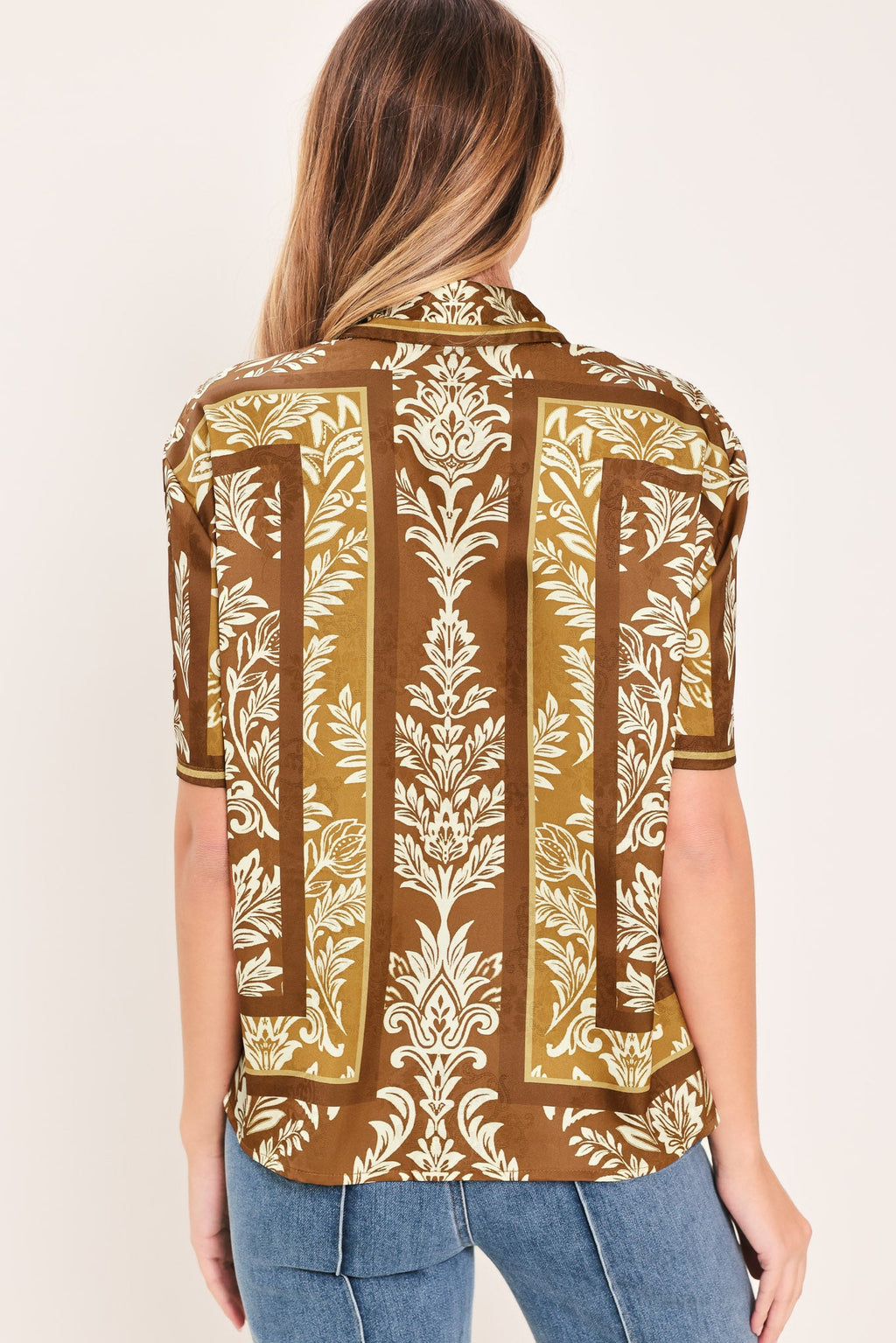 VINTAGE MANOR PALAZZO WOVEN TOP