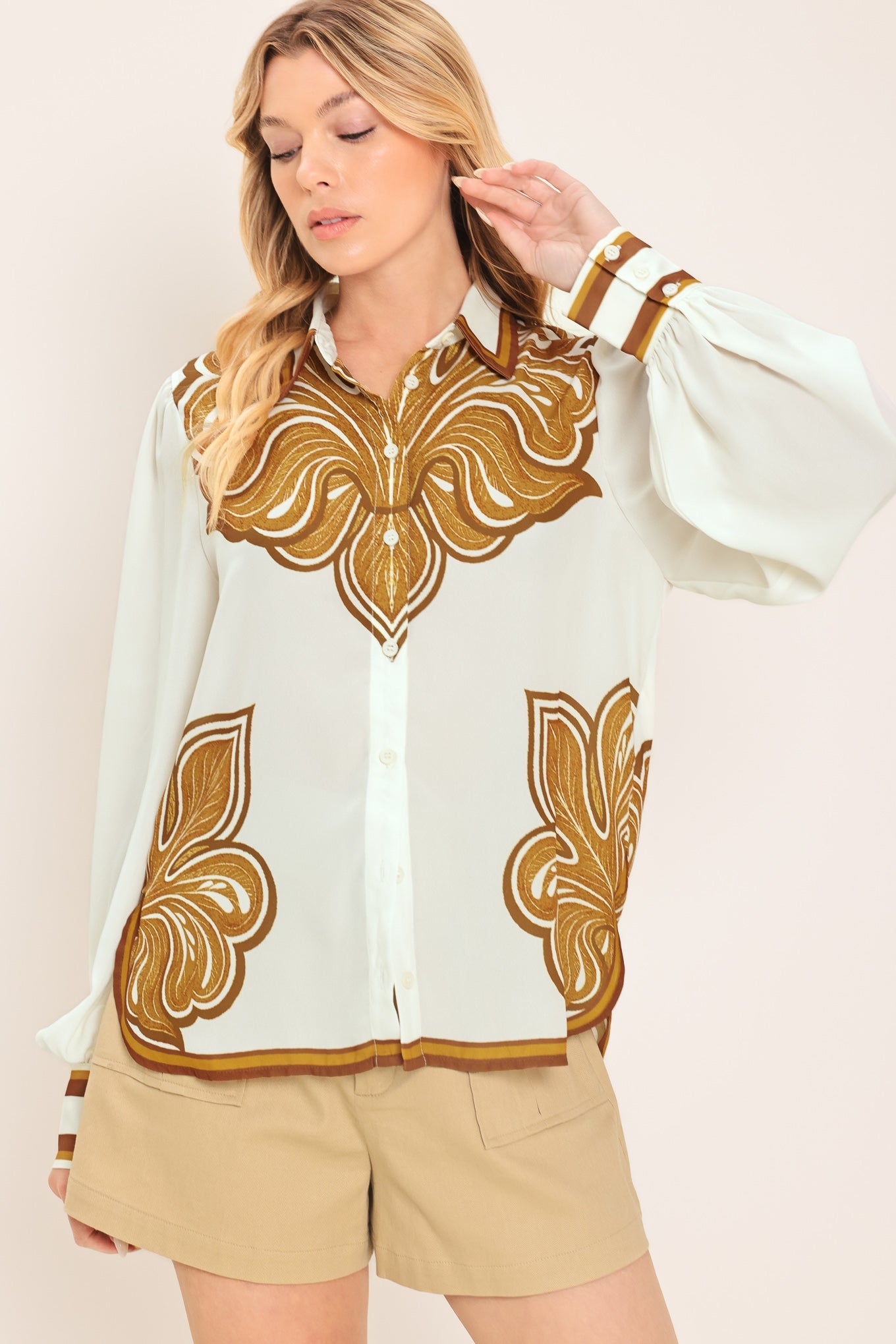 DESERT BLOOM WOVEN TOP