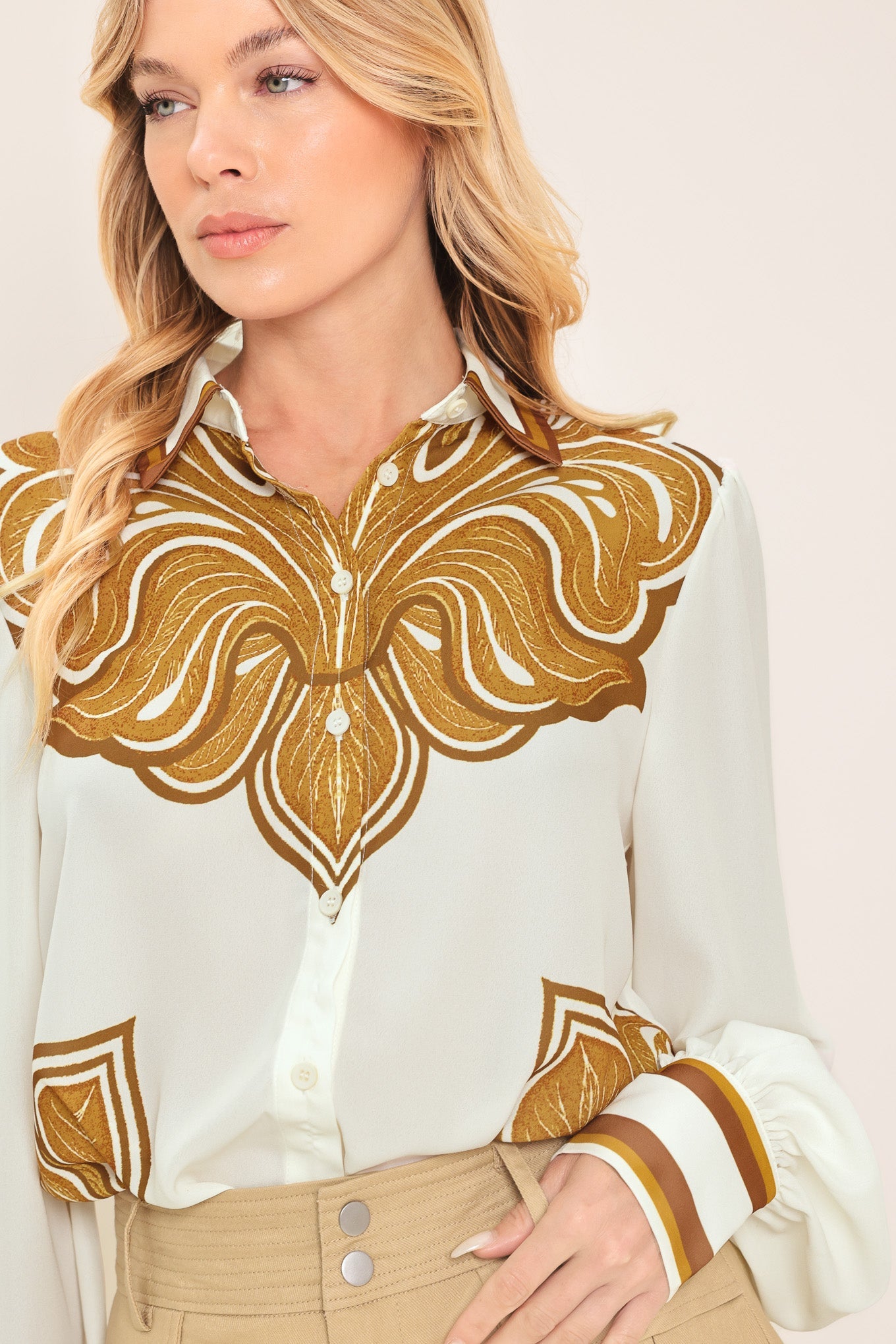 DESERT BLOOM WOVEN TOP