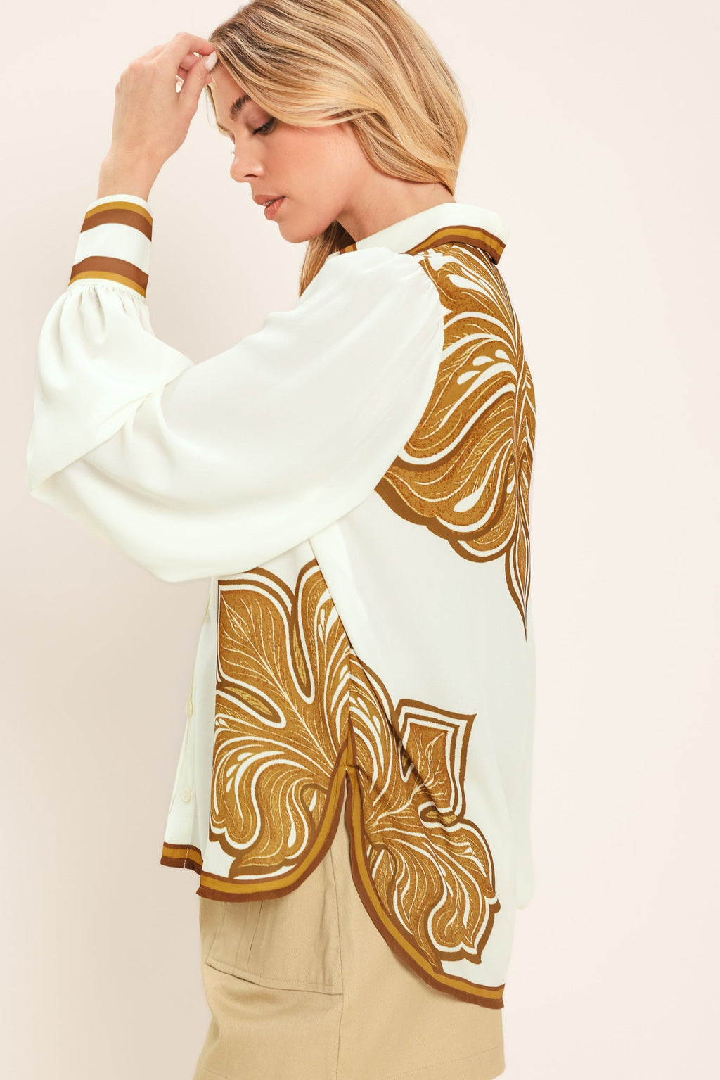 DESERT BLOOM WOVEN TOP