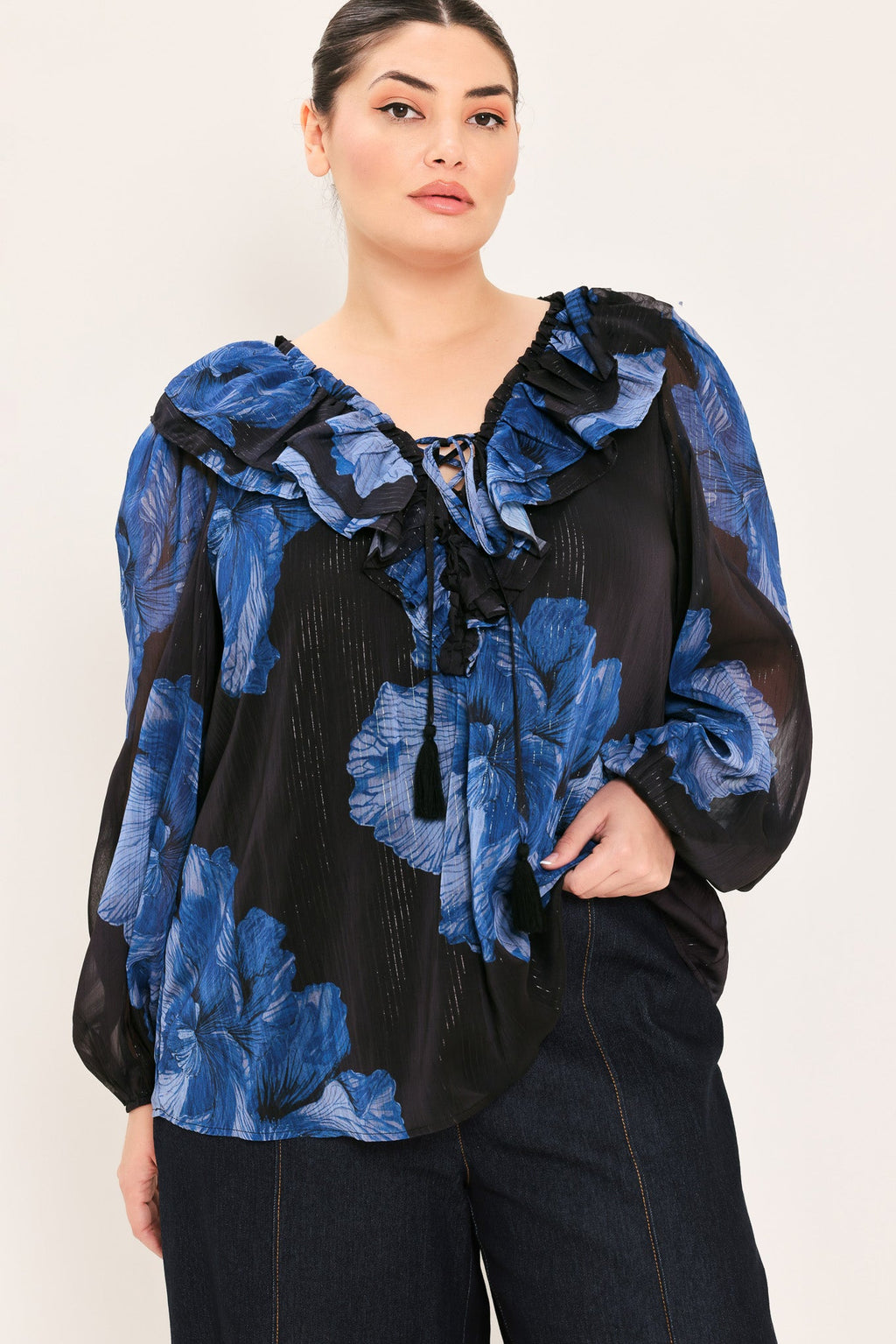 ROYAL BLOOM FANTASIA WOVEN BLOUSE