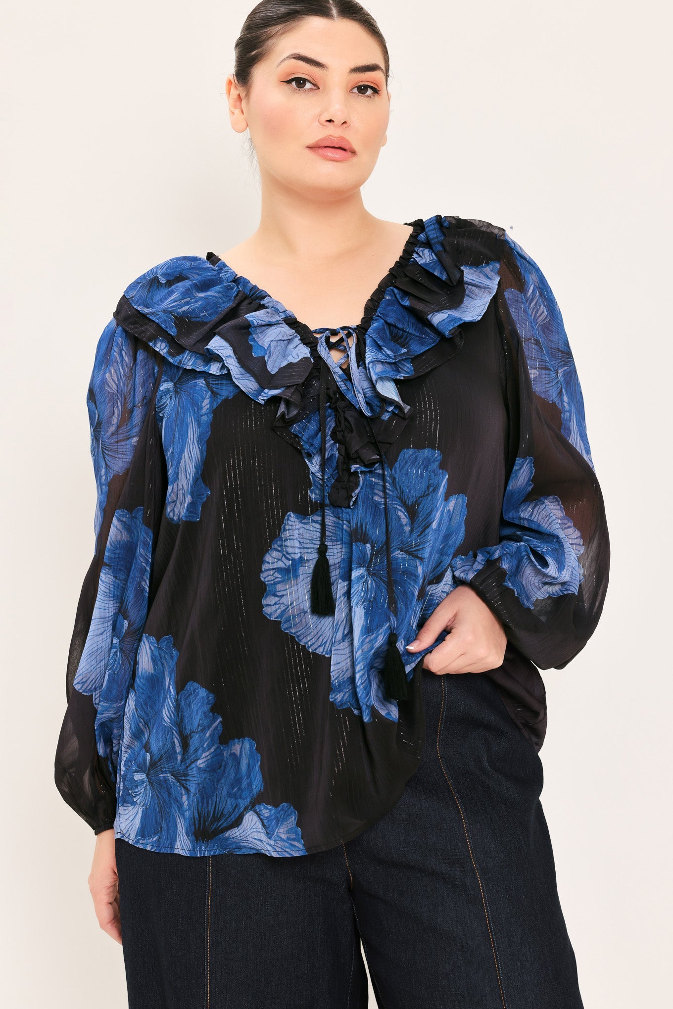 ROYAL BLOOM FANTASIA WOVEN BLOUSE