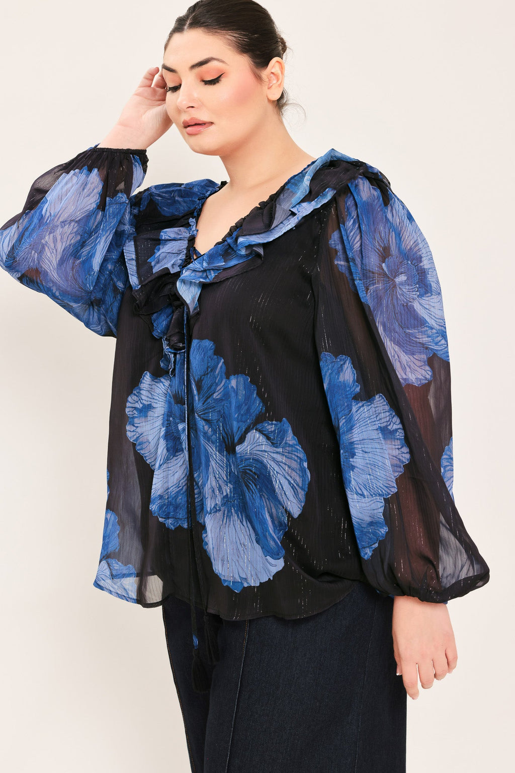 ROYAL BLOOM FANTASIA WOVEN BLOUSE