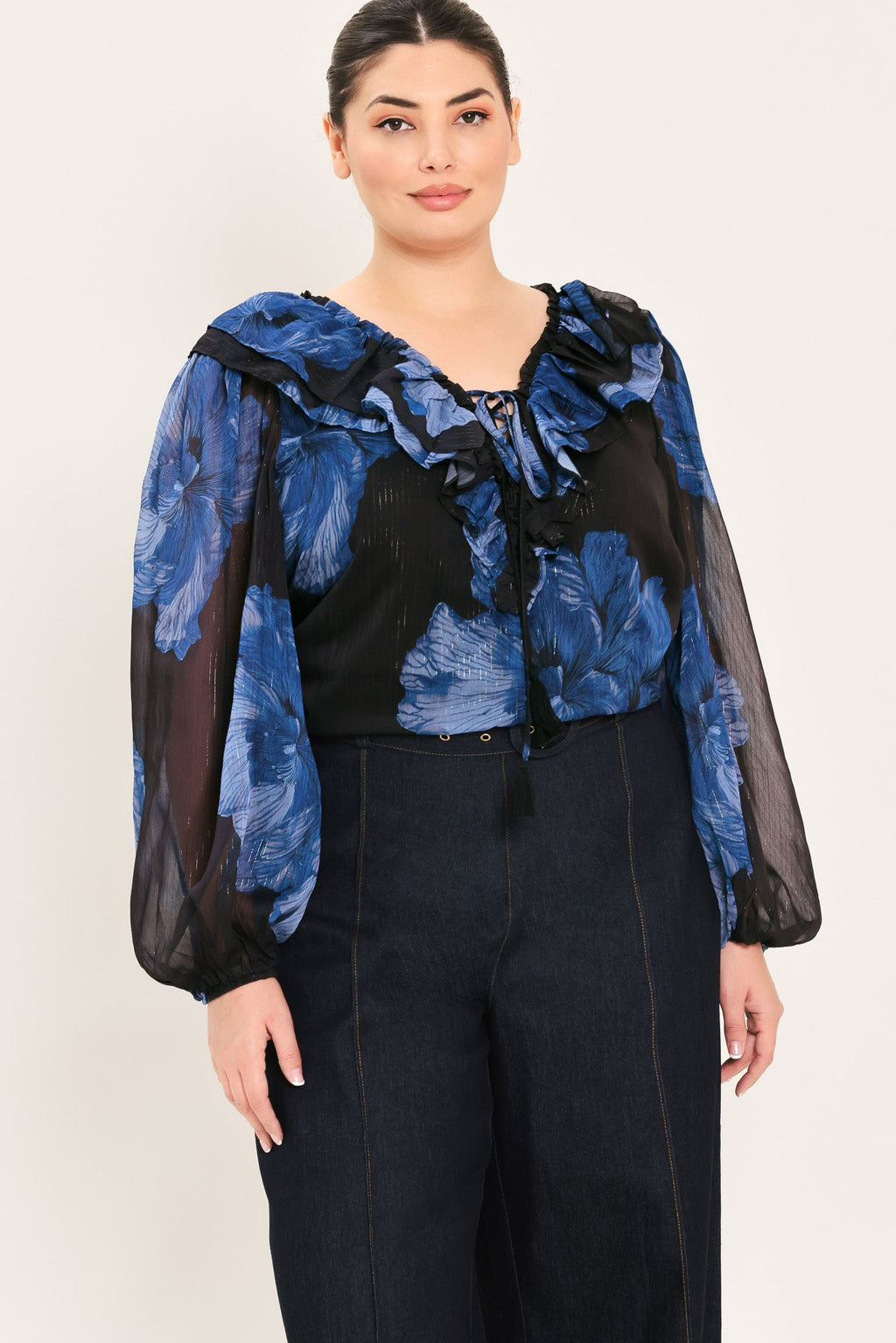 ROYAL BLOOM FANTASIA WOVEN BLOUSE