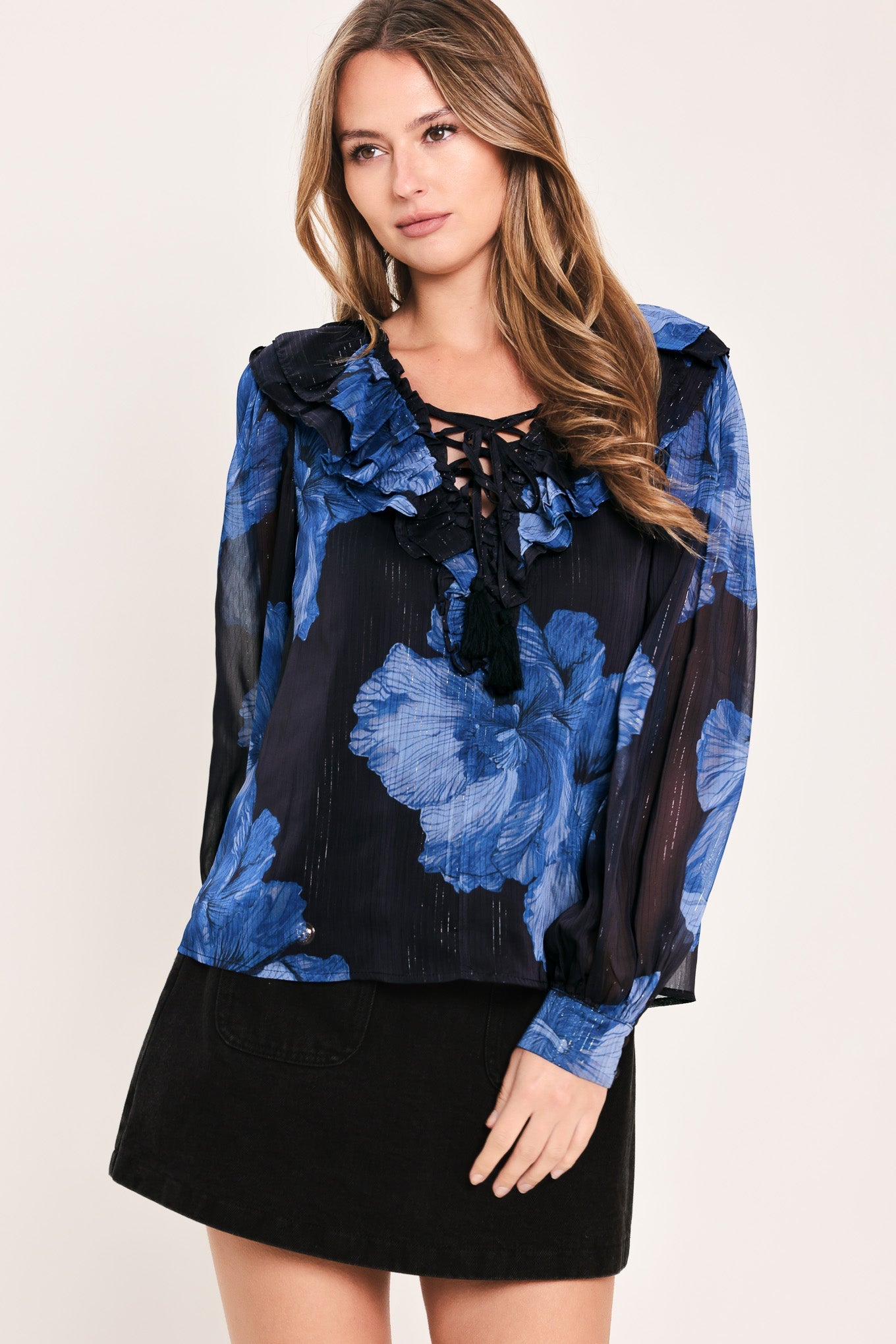 ROYAL BLOOM FANTASIA WOVEN BLOUSE