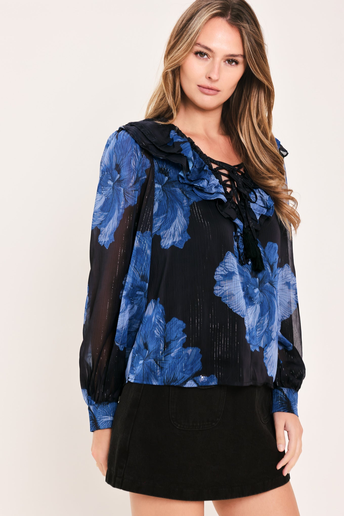 ROYAL BLOOM FANTASIA WOVEN BLOUSE