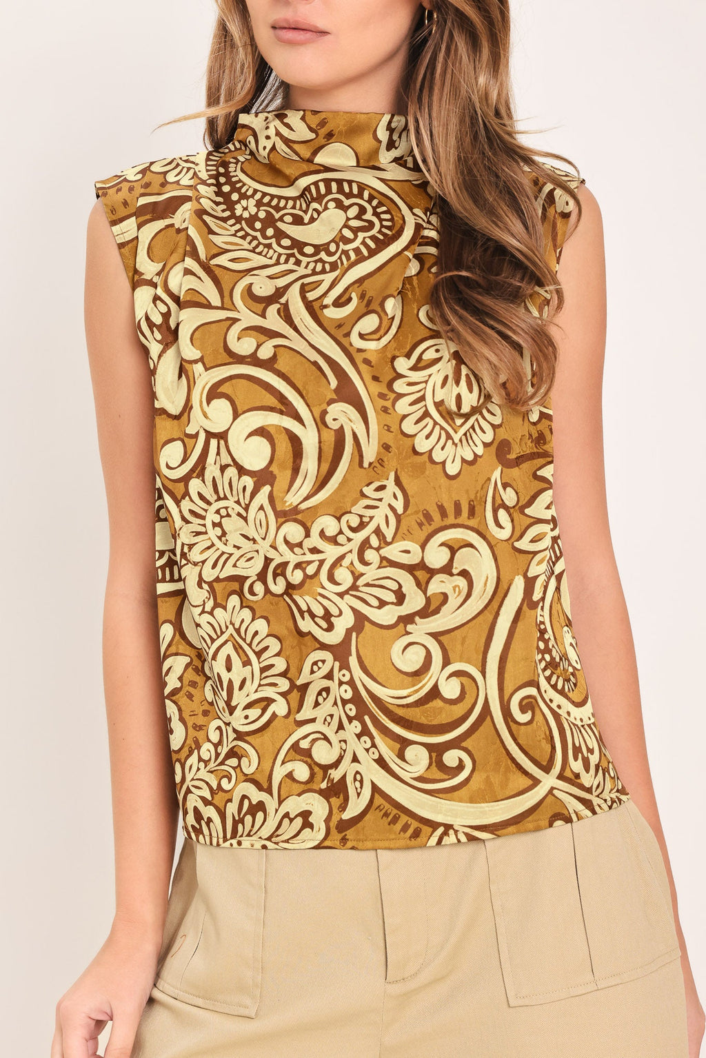 BOHEME PAISLEY WOVEN TOP