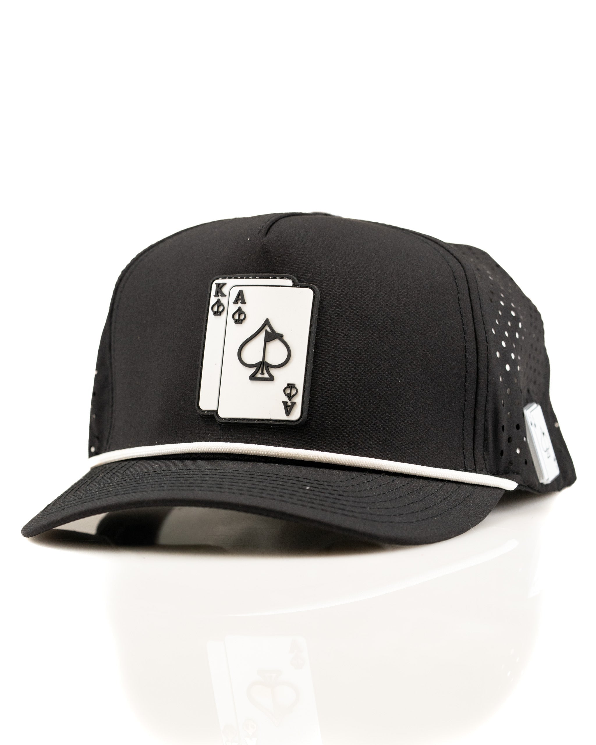 Ace/King Black - Perforated Rope Hat