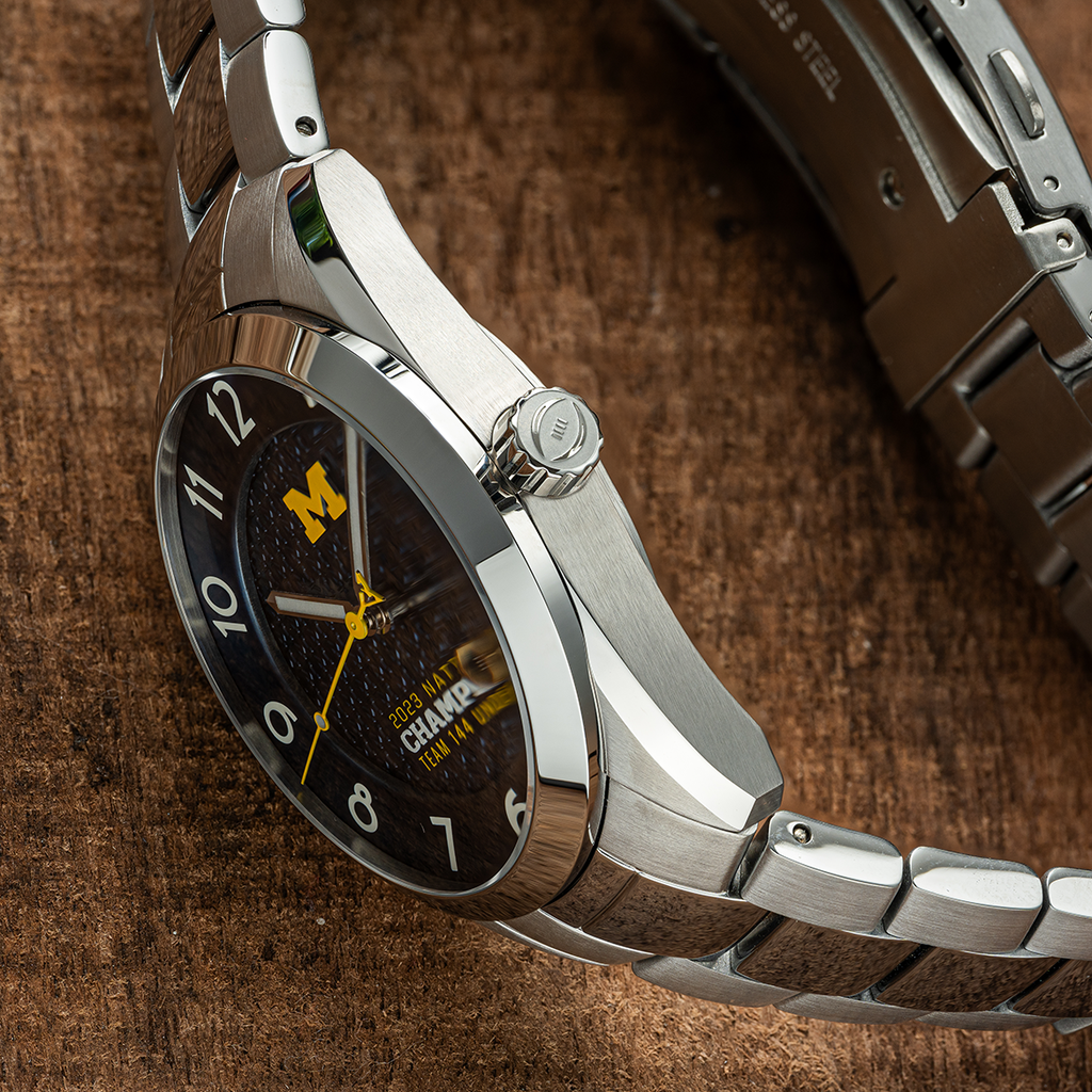 Michigan 2023 National Champions Timepiece - Kairos II (Stainless Steel)
