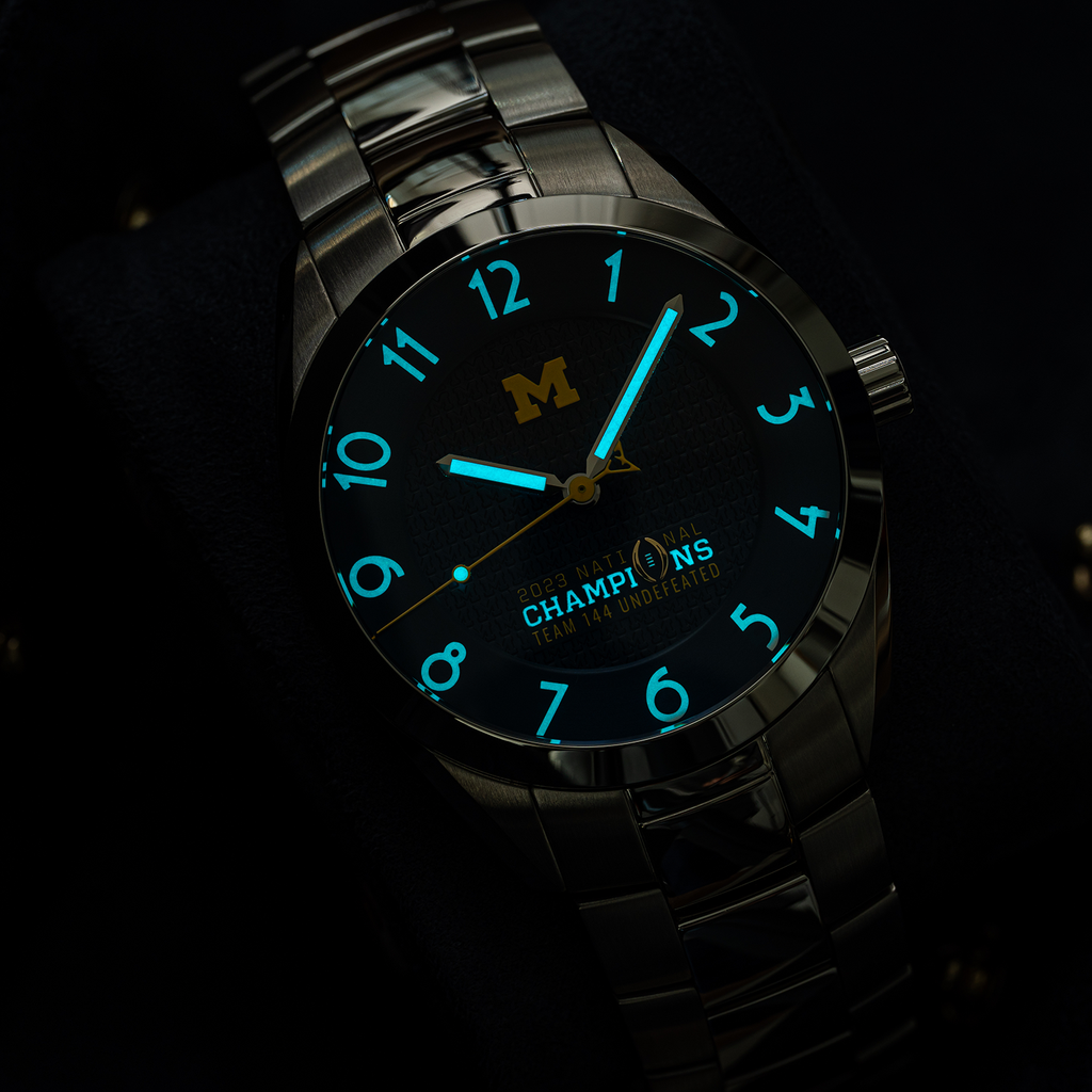 Michigan 2023 National Champions Timepiece - Kairos II (Stainless Steel)