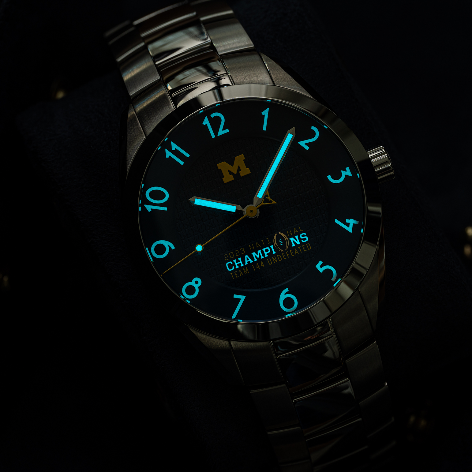 Michigan 2023 National Champions Timepiece - Kairos II (Stainless Steel)