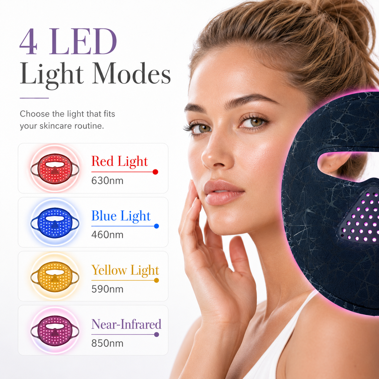 Red Light Therapy Mask for Face, LED Light Therapy for Anti-Aging & Skin Rejuvenation