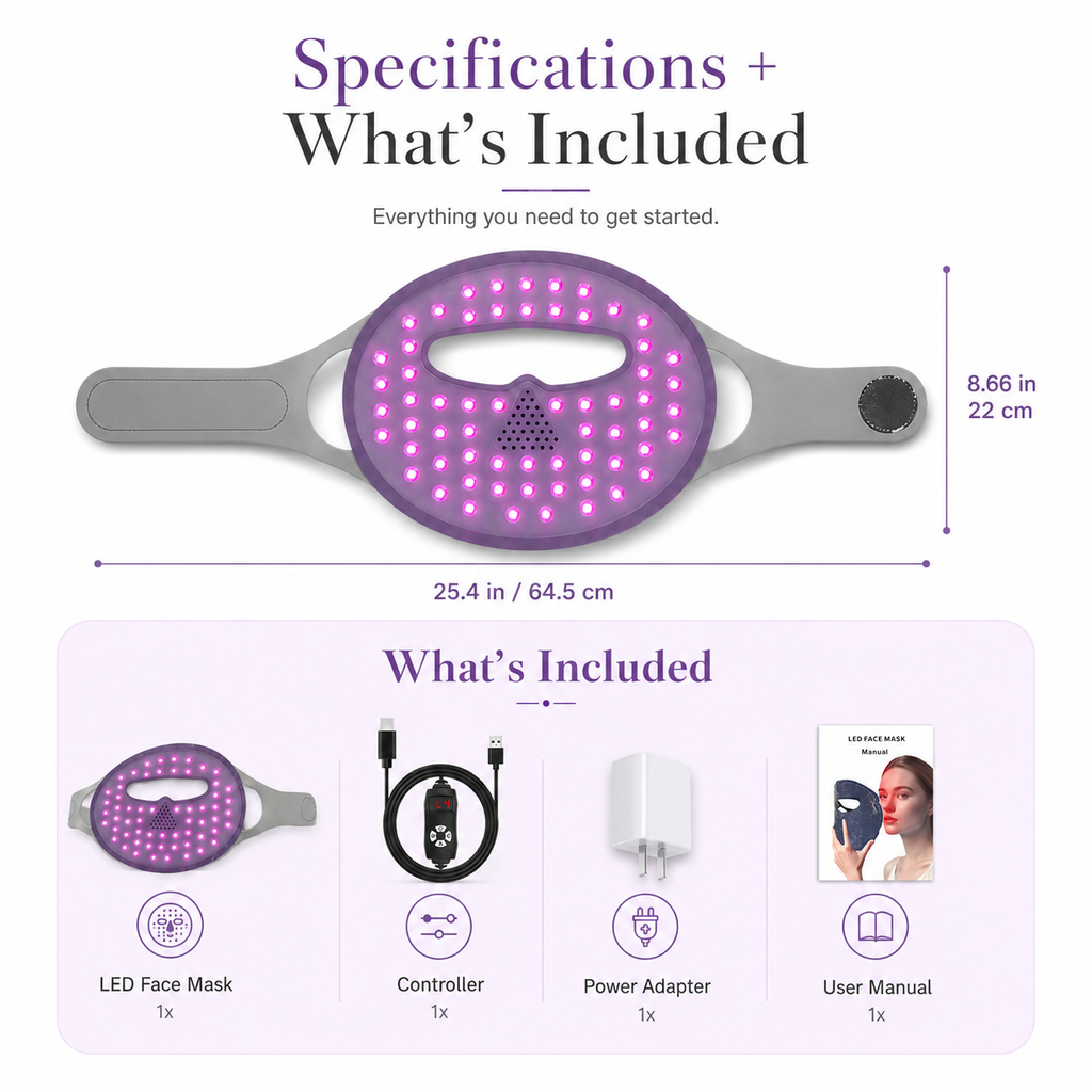Red Light Therapy Mask for Face, LED Light Therapy for Anti-Aging & Skin Rejuvenation
