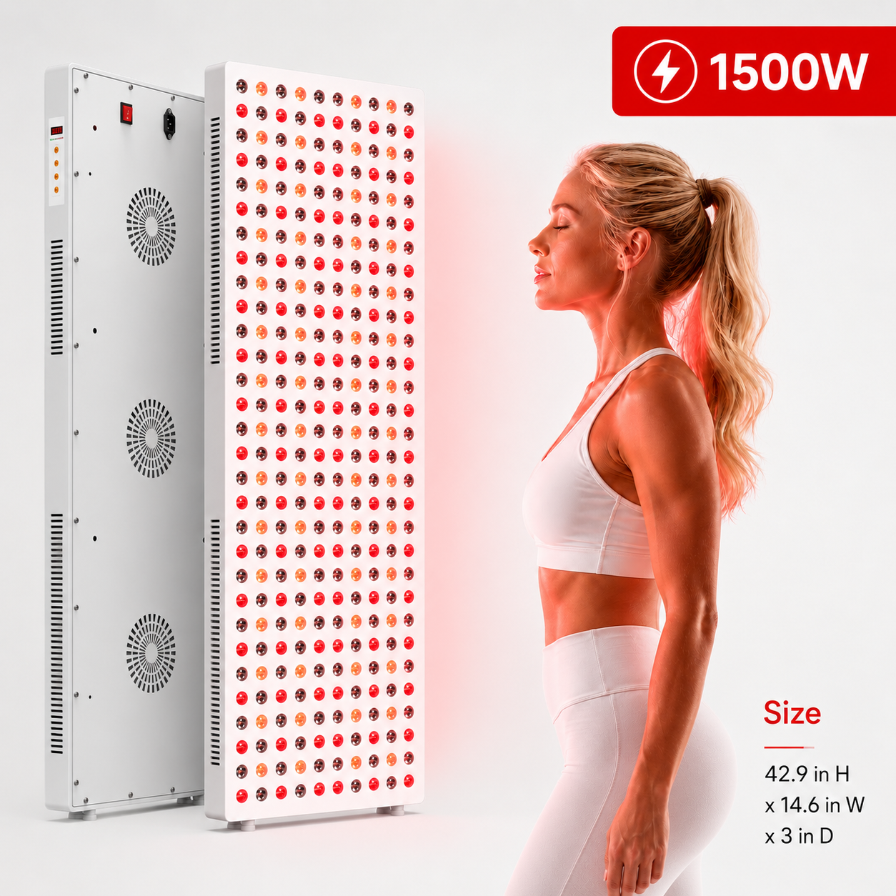 Red Light Therapy  & Near Infrared Light Therapy Panel, Full Body, 1500W