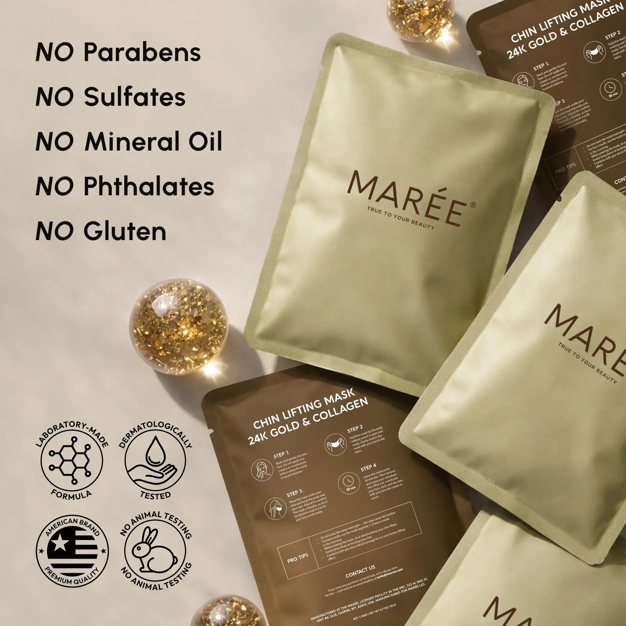 24K Gold V-Line Lifting Mask 20 PCS