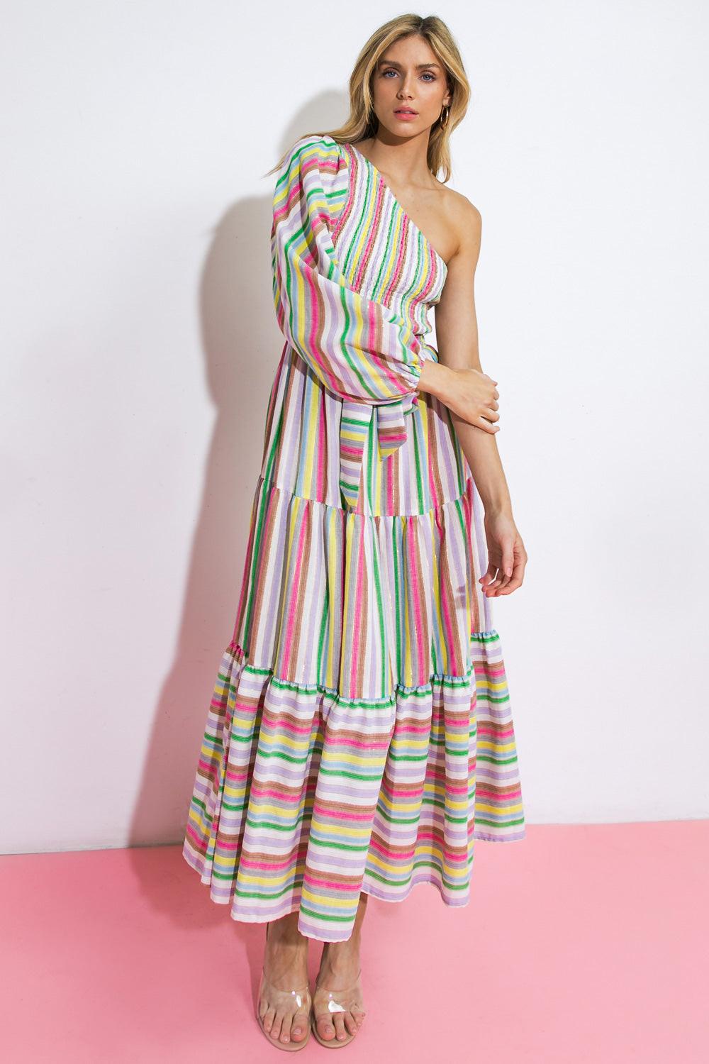 NO MATTER WHERE I GO WOVEN MIDI DRESS