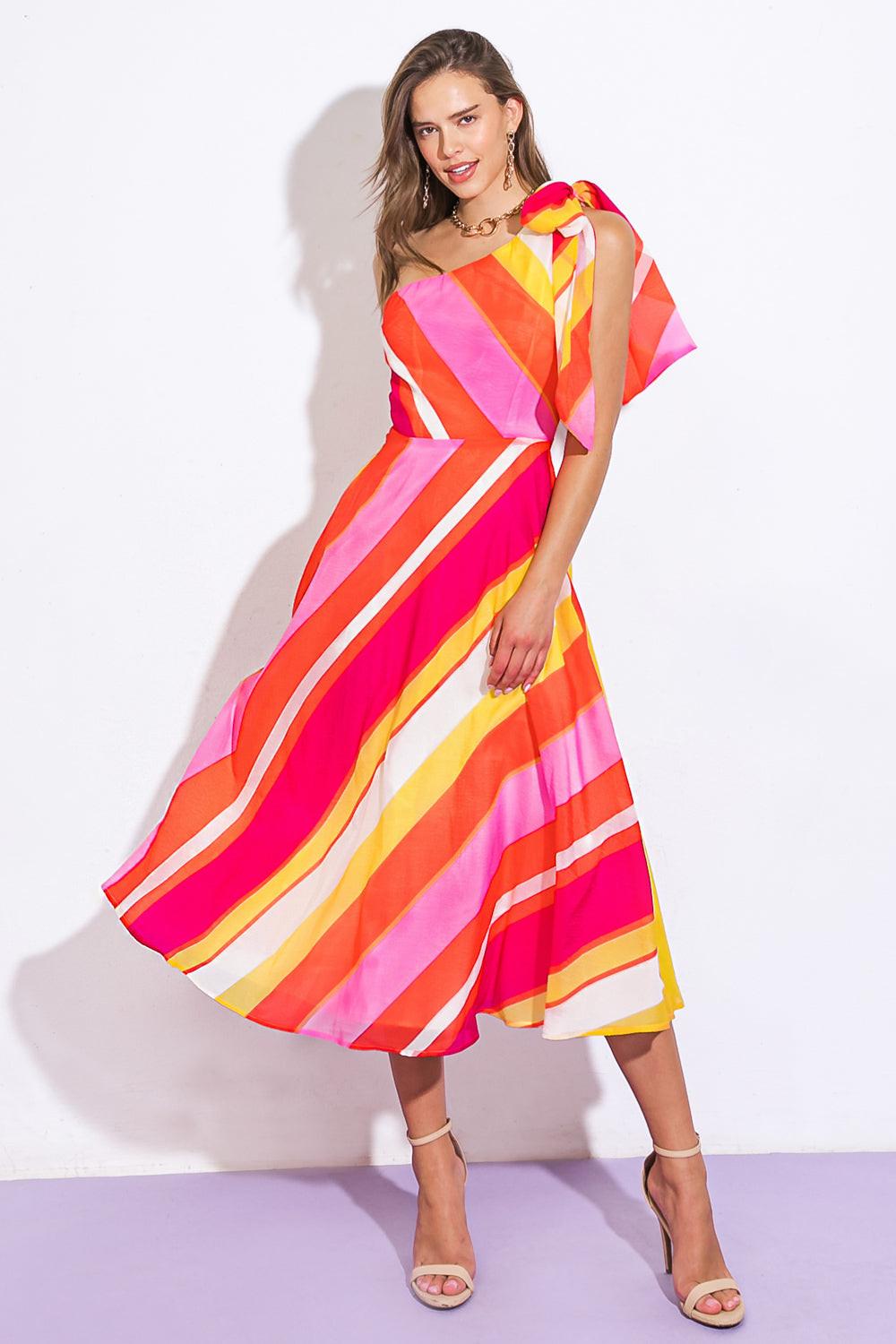 SWEETEN THE DAY WOVEN MIDI DRESS