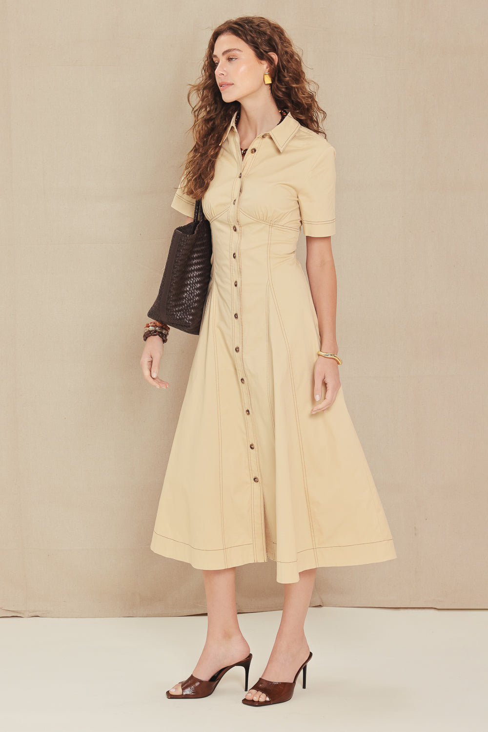 TREND ICON WOVEN MIDI DRESS