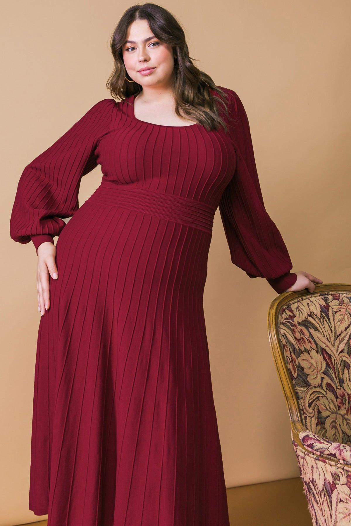 KEEP LOOKING UP SWEATER MIDI DRESS