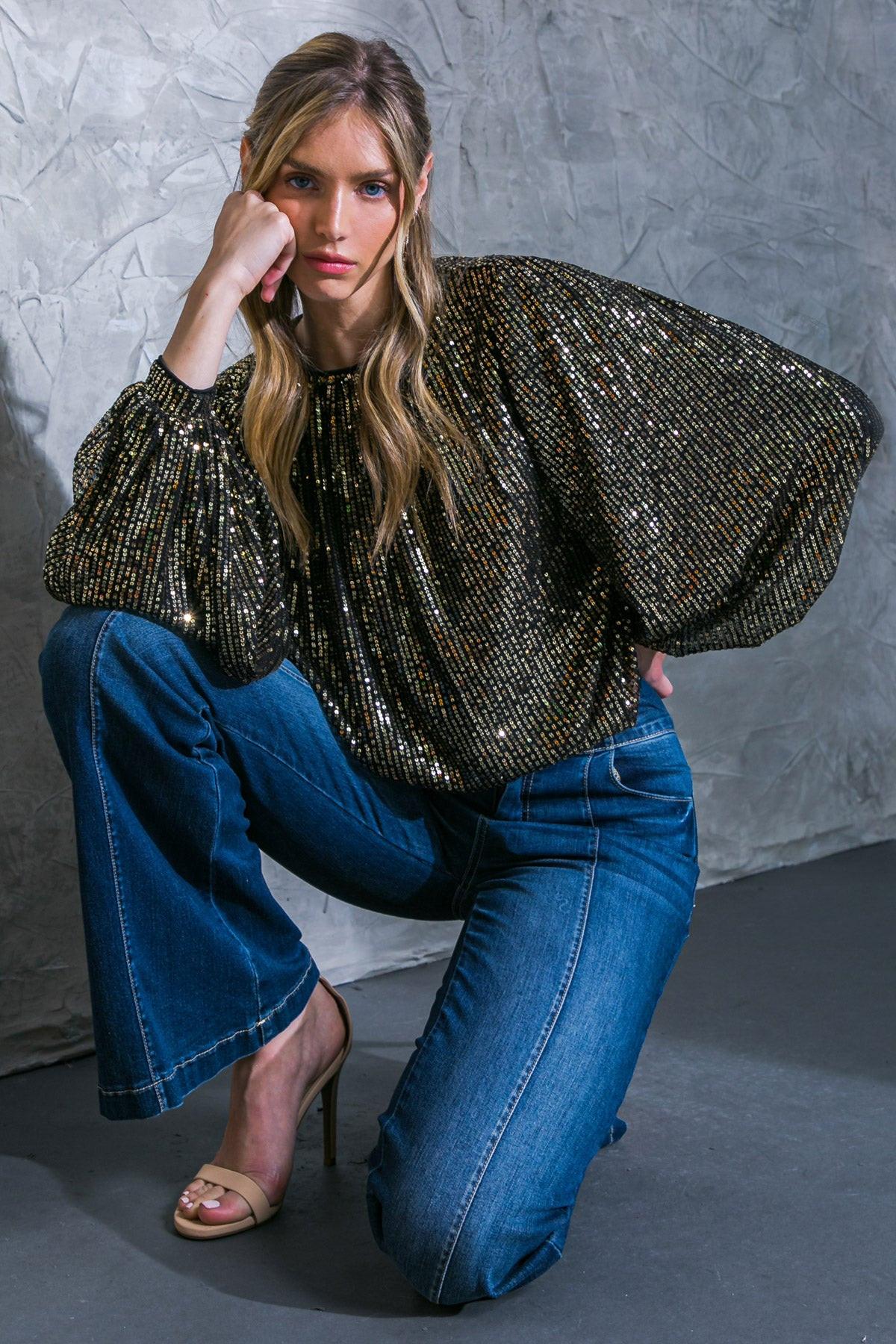 HOPE YOU REMEMBER SEQUIN TOP