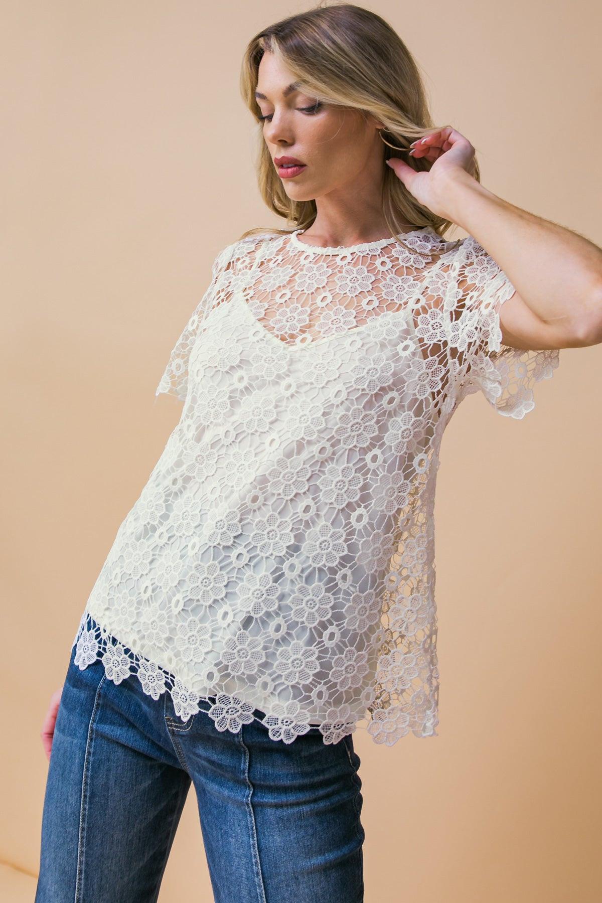 MELT MY HEART LACE TOP